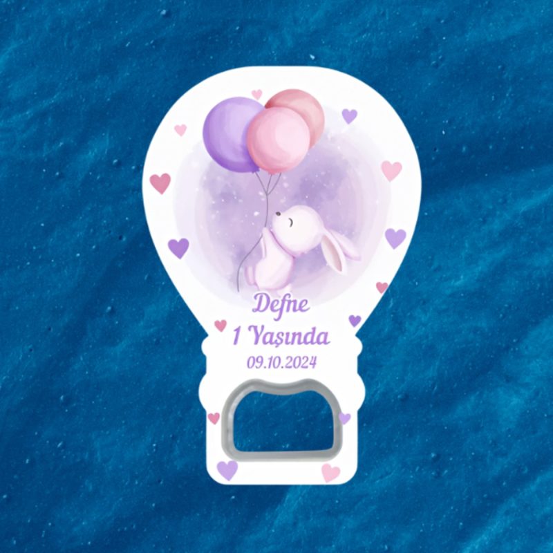 1 Yaşında Kız Bebek Doğum Günü Organizasyon Baby Shower Hediyelik Magnet