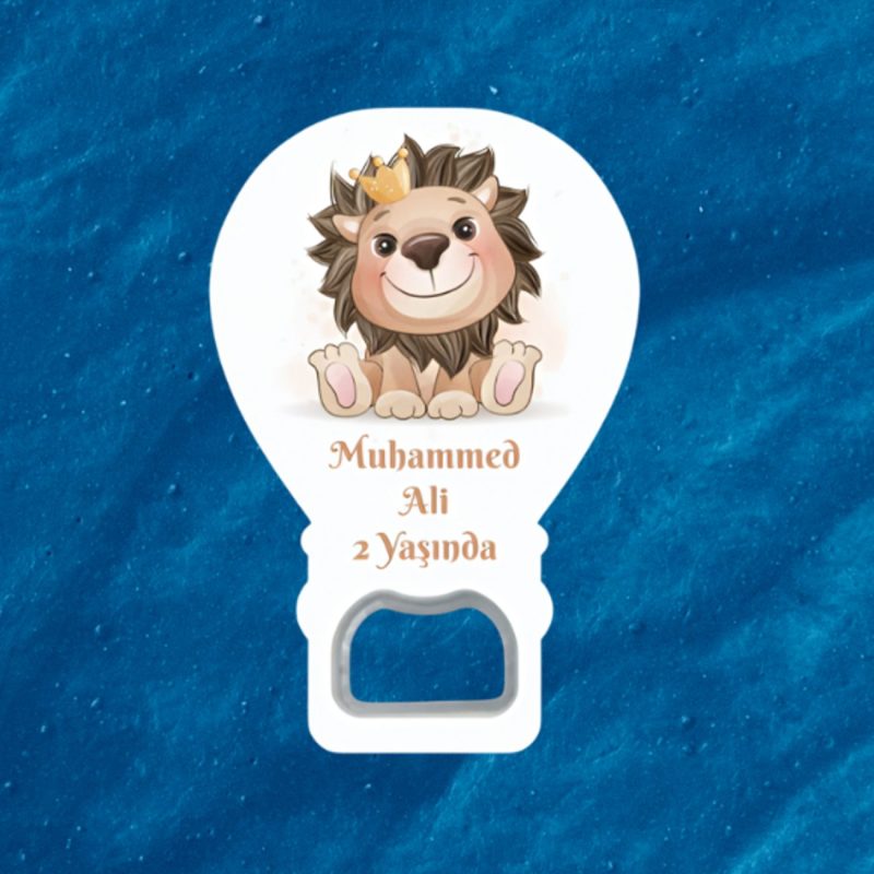 Aslan Kral Bebek Açacak Magneti Kişiye Özel İsimli