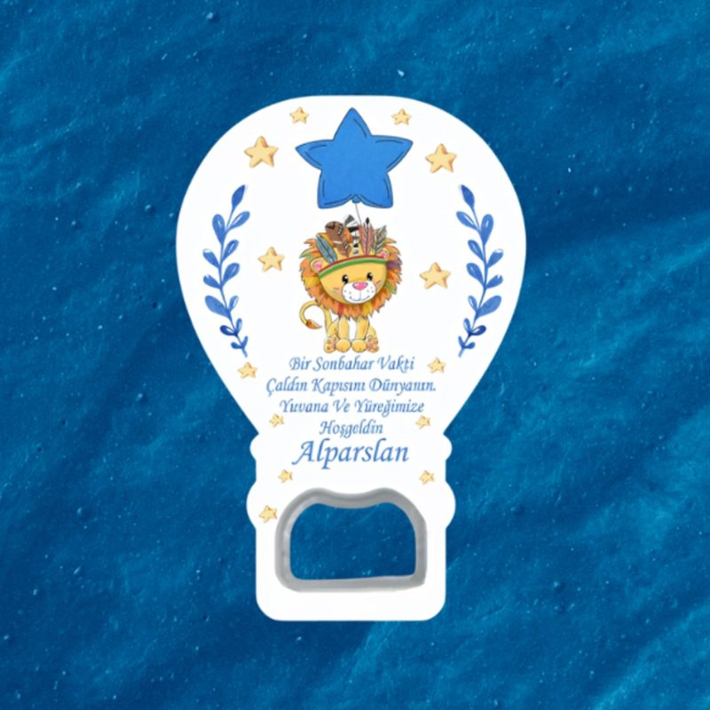 Erkek Bebek Hoşgeldin İsimli Magnet Kişiye Özel