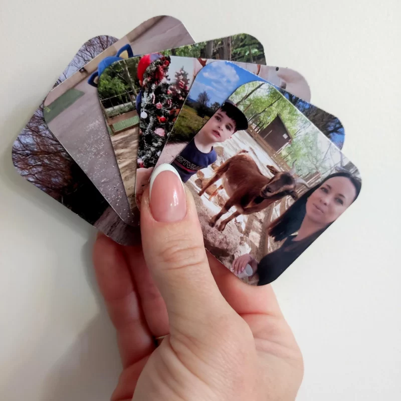 Fotoğraflı Kare Buzdolabı Magneti - 9 Adet