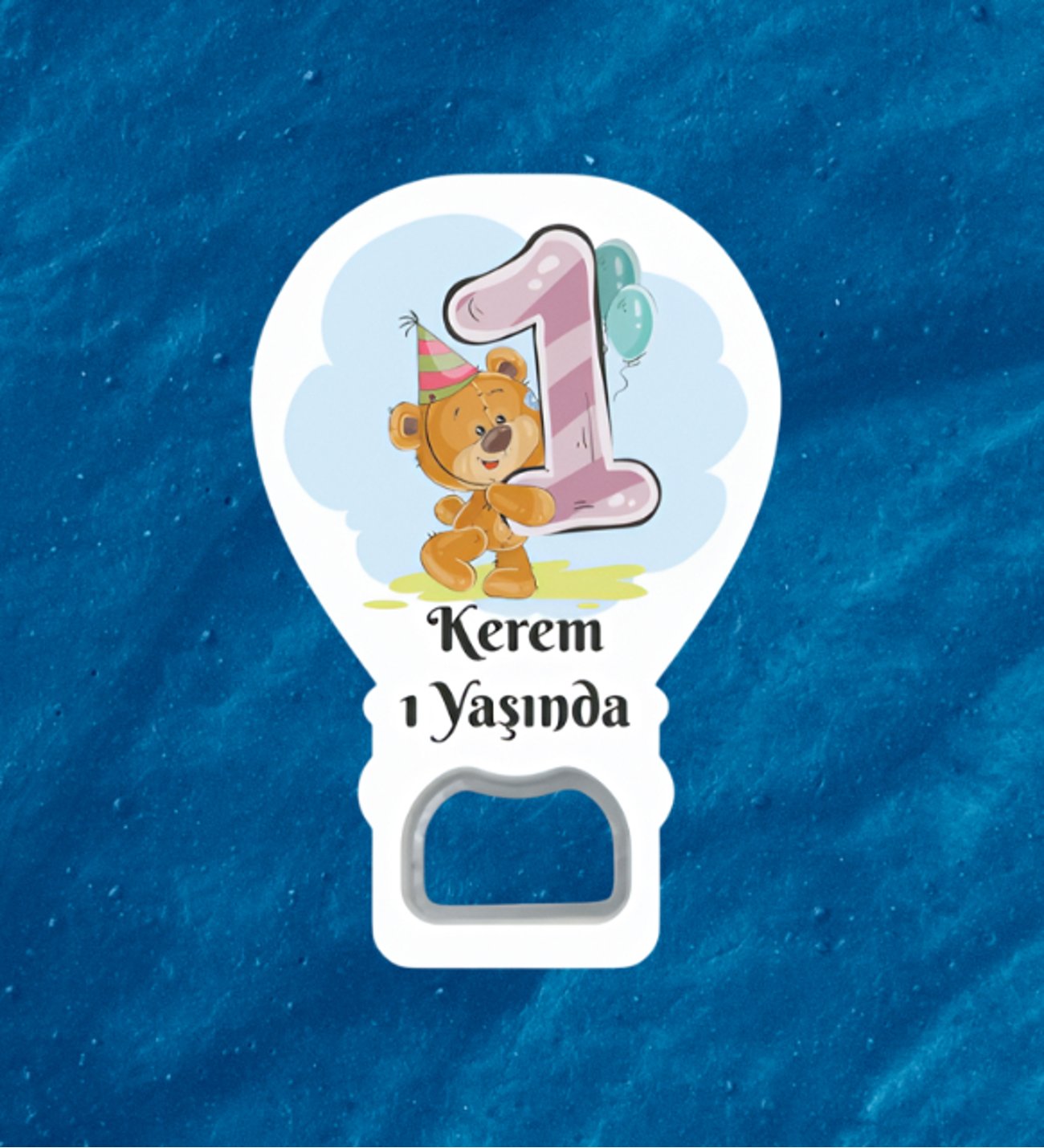 İsimli 1 Yaşında Hediyelik Açacak Magnet