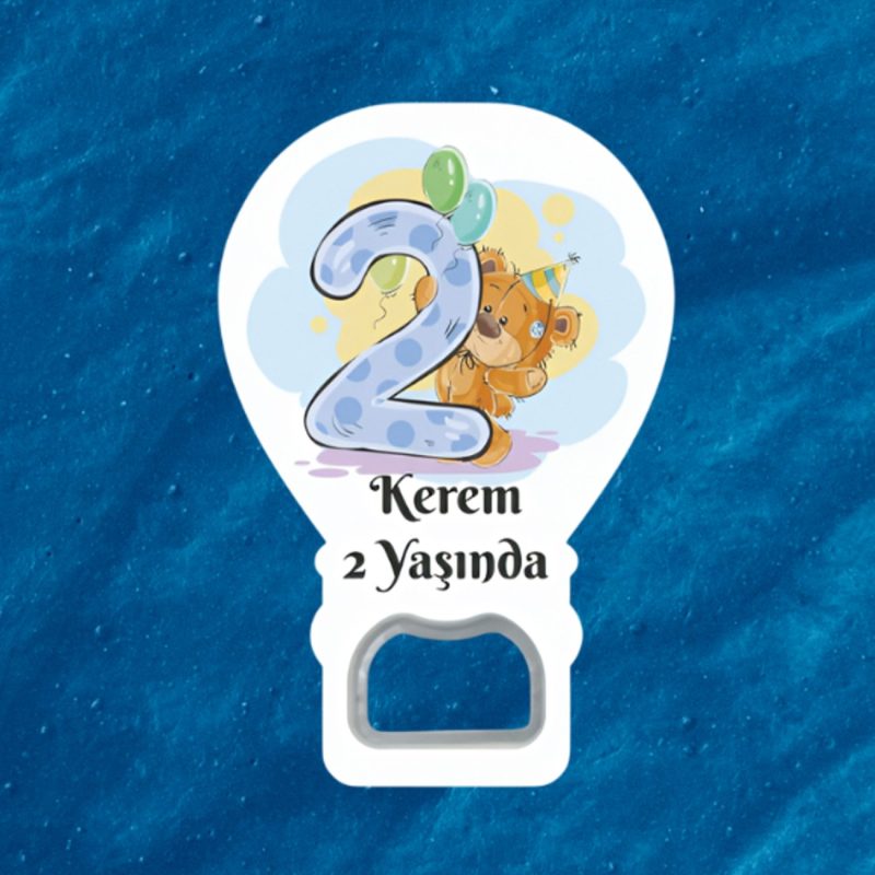 İsimli 2 Yaşında Hediyelik Açacak Magnet