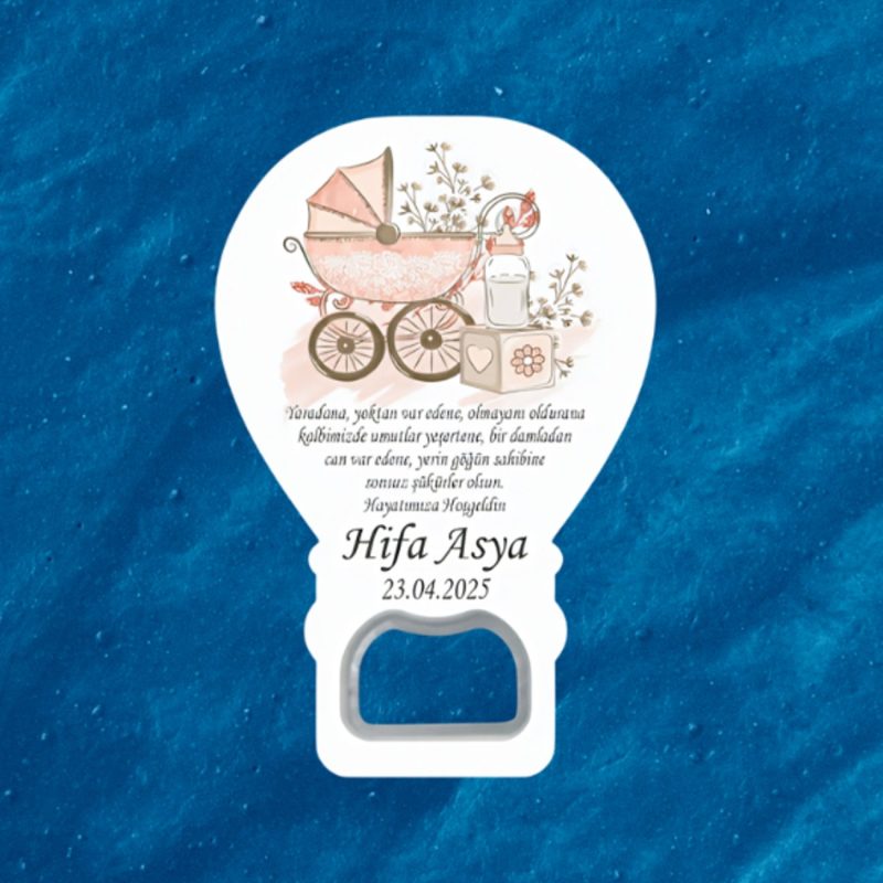 İsimli Yazılı Tarihli Bebek Magneti