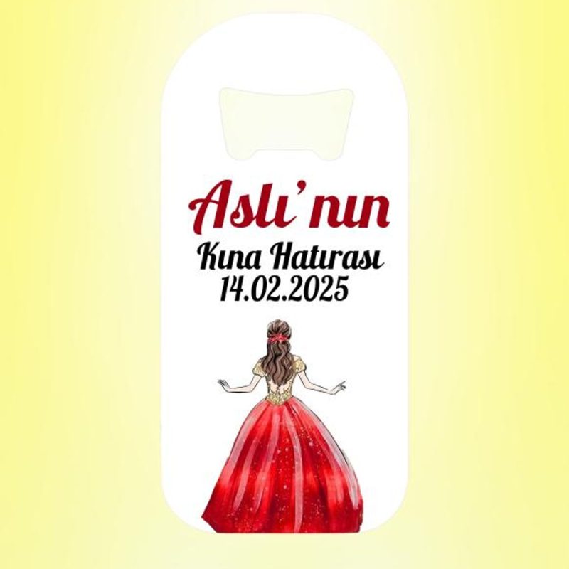 Kına İsimli Magnet Açacak Kişiye Özel