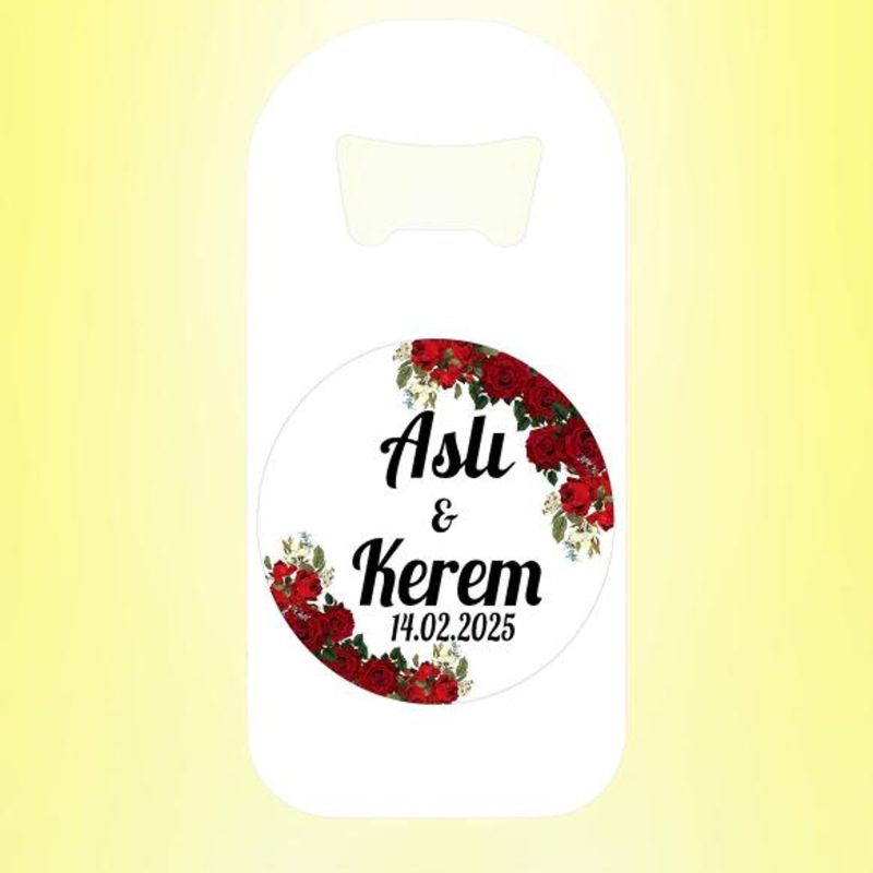 Magnet Açacak Nikah Nişan Düğün İçin Kişiye Özel