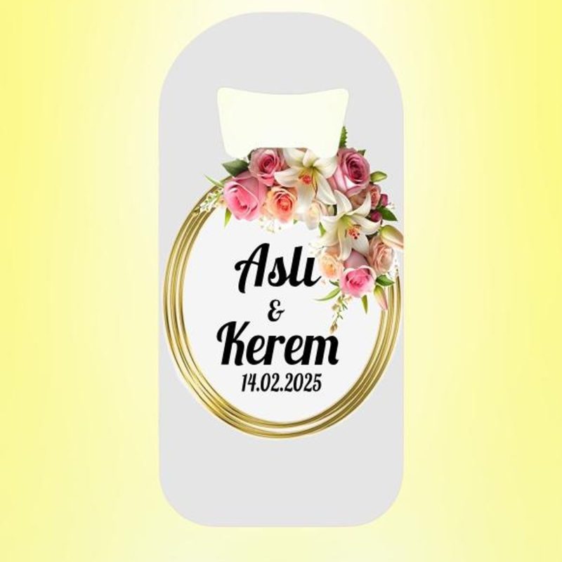 Magnet Açacak Nişan Düğün Nikah İçin Kişiye Özel
