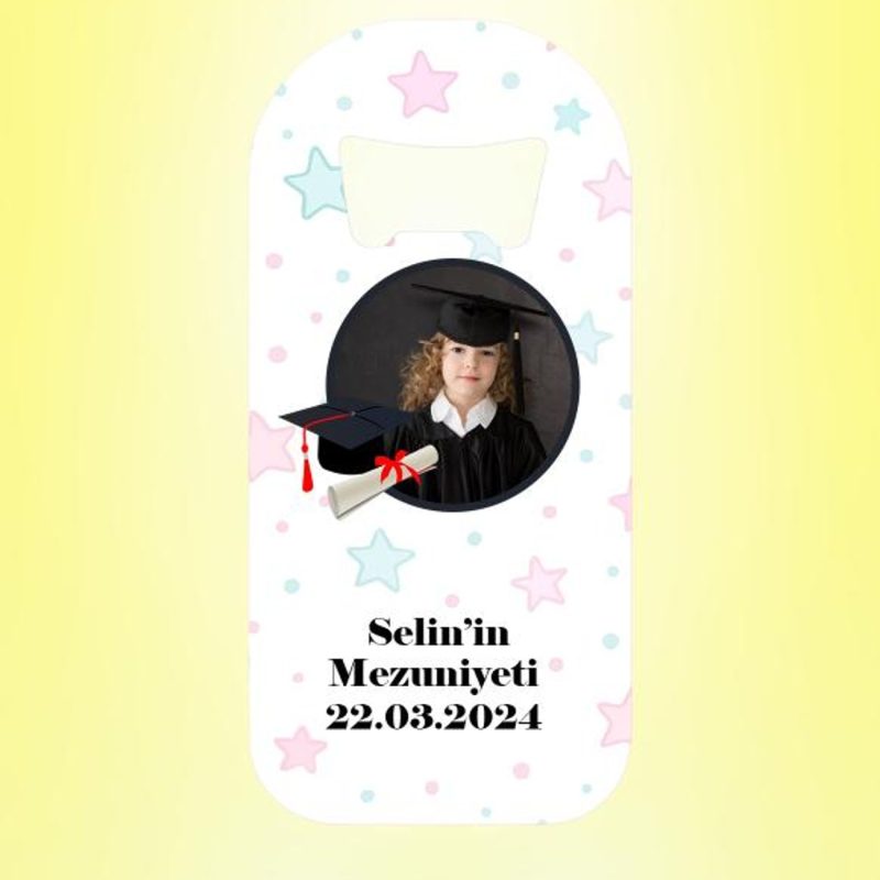 Mezuniyet Resimli Gökyüzü Magnet Açacak Kişiye Özel