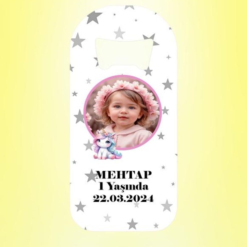 Resimli İsimli Pony Yıldızlar Magnet Açacak Kişiye Özel