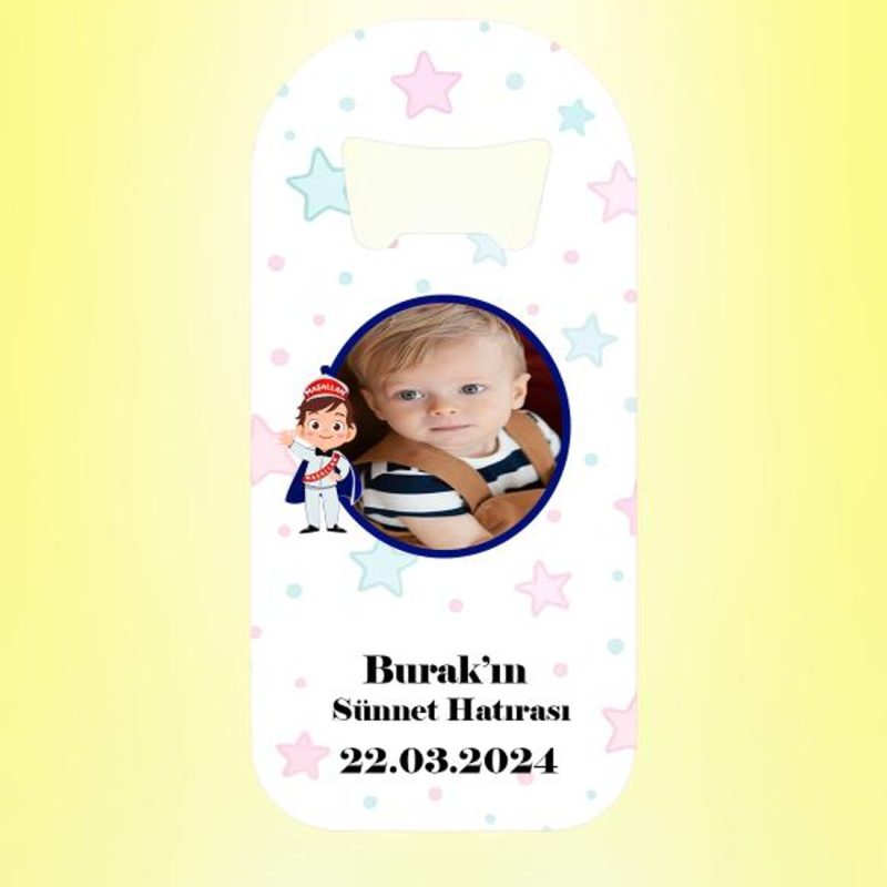 Sünnet Hatırası Resimli Gökyüzü Magnet Açacak Kişiye Özel