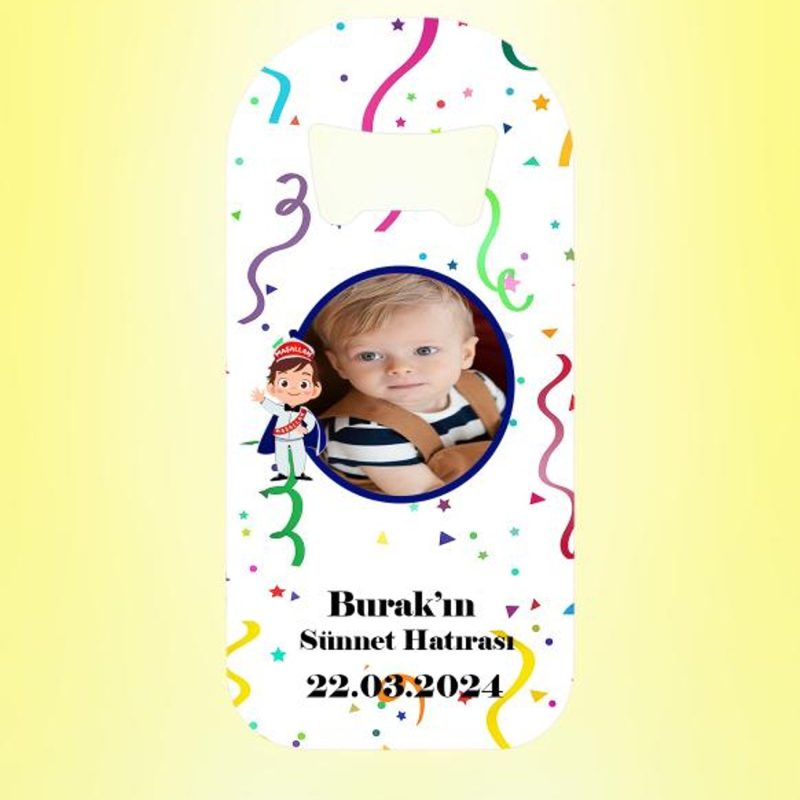 Sünnet Hatırası Resimli Parti Magnet Açacak Kişiye Özel